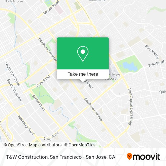 T&W Construction map