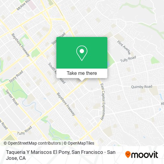 Mapa de Taqueria Y Mariscos El Pony