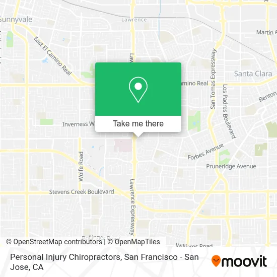Personal Injury Chiropractors map