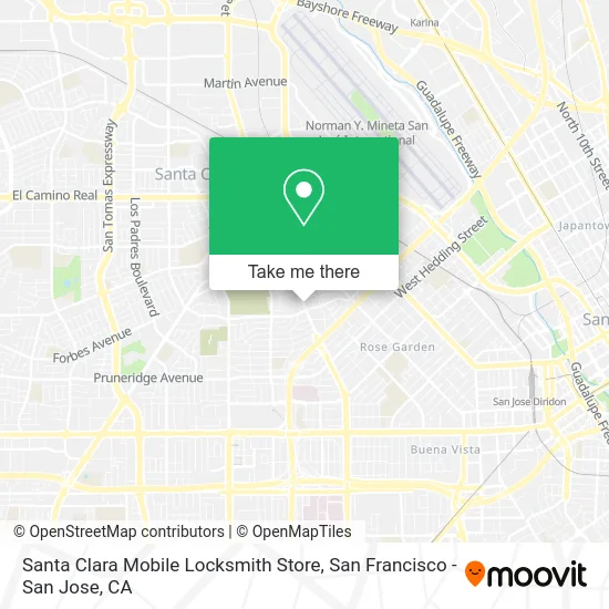 Santa Clara Mobile Locksmith Store map