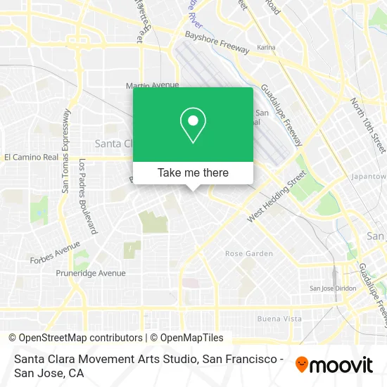 Santa Clara Movement Arts Studio map