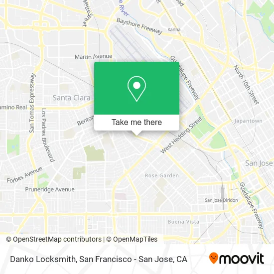 Mapa de Danko Locksmith