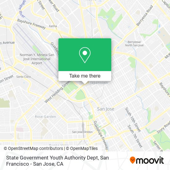 State Government Youth Authority Dept map