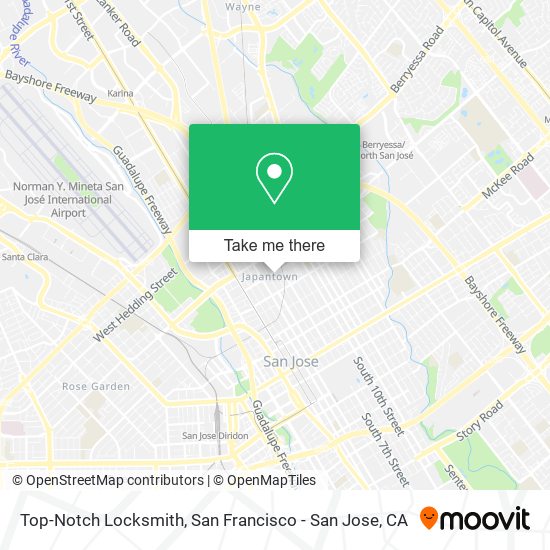 Top-Notch Locksmith map