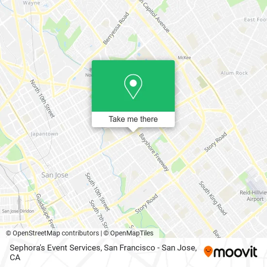 Mapa de Sephora's Event Services