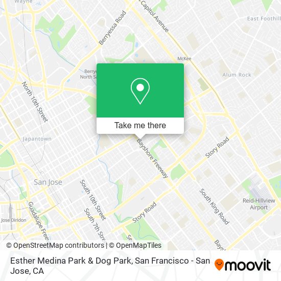Esther Medina Park & Dog Park map