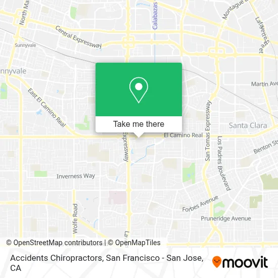 Accidents Chiropractors map