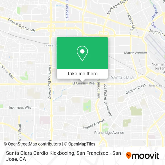 Santa Clara Cardio Kickboxing map