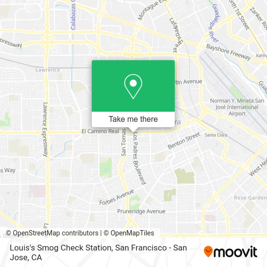 Louis's Smog Check Station map
