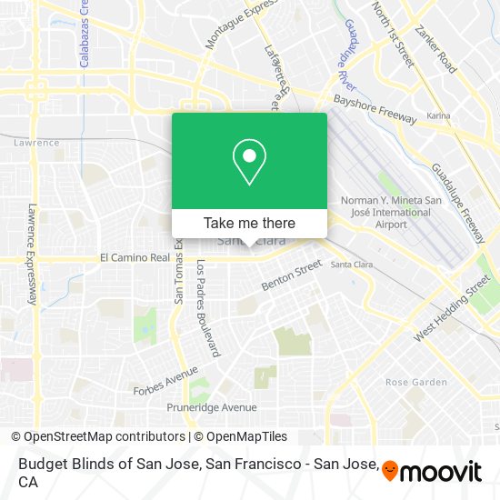 Budget Blinds of San Jose map