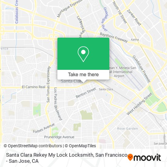 Mapa de Santa Clara Rekey My Lock Locksmith