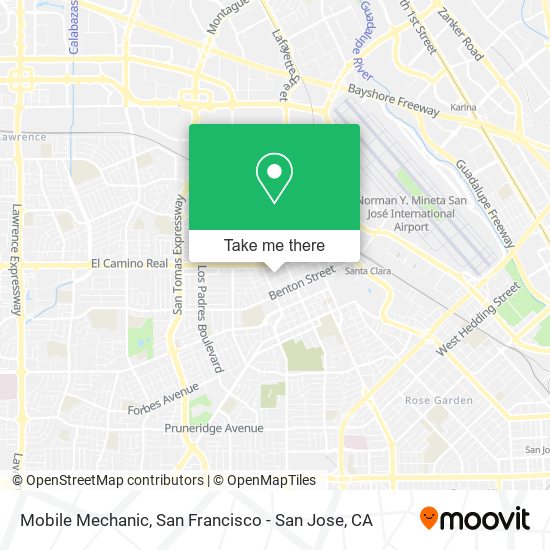 Mapa de Mobile Mechanic
