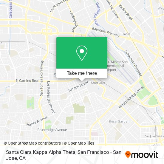 Mapa de Santa Clara Kappa Alpha Theta