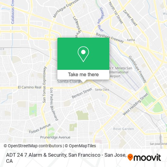 Mapa de ADT 24 7 Alarm & Security