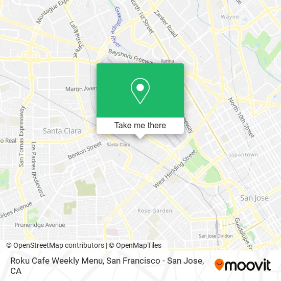 Mapa de Roku Cafe Weekly Menu