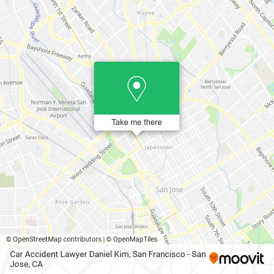 Car Accident Lawyer Daniel Kim map