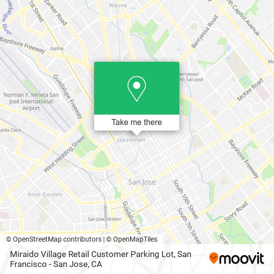 Mapa de Miraido Village Retail Customer Parking Lot