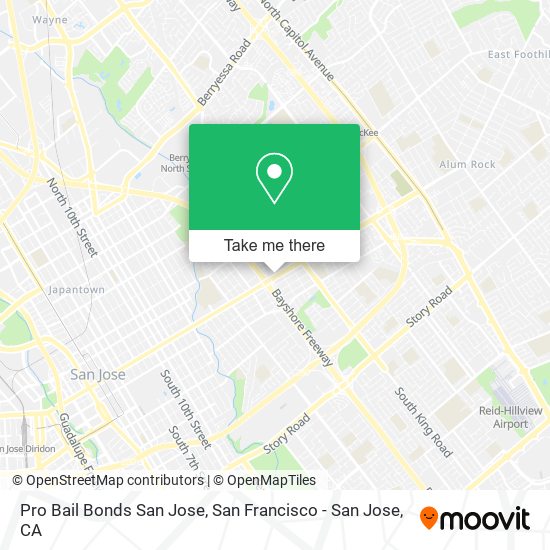 Pro Bail Bonds San Jose map