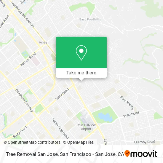 Tree Removal San Jose map