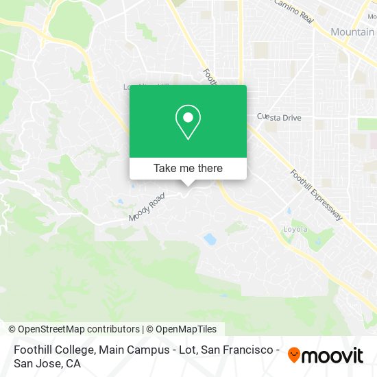 Foothill College, Main Campus - Lot map