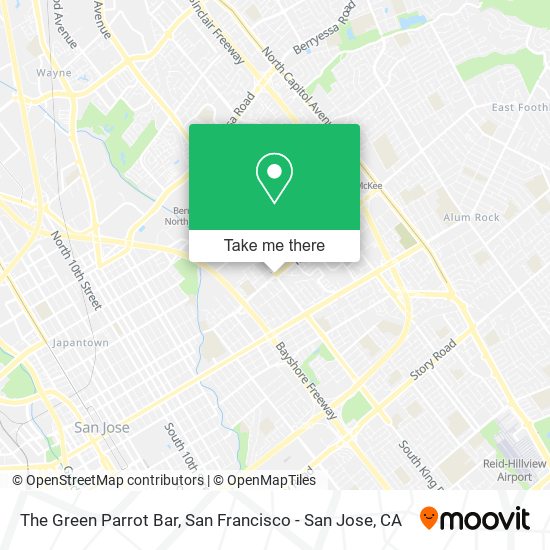 The Green Parrot Bar map