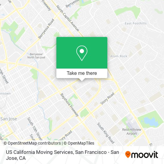 Mapa de US California Moving Services