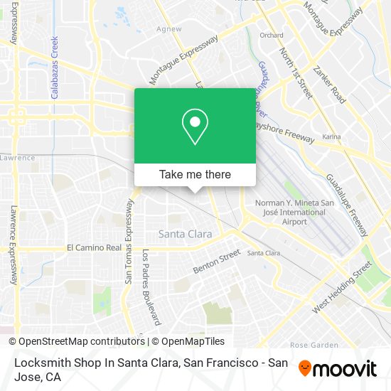 Locksmith Shop In Santa Clara map