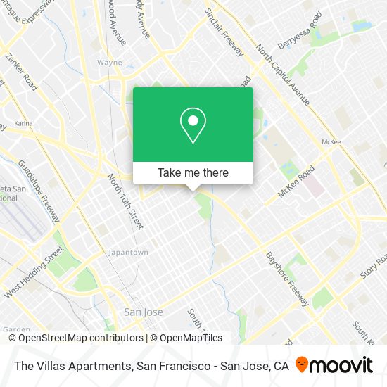 The Villas Apartments map