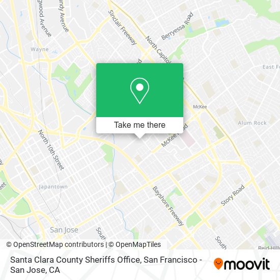 Santa Clara County Sheriffs Office map
