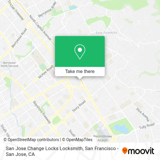 San Jose Change Locks Locksmith map