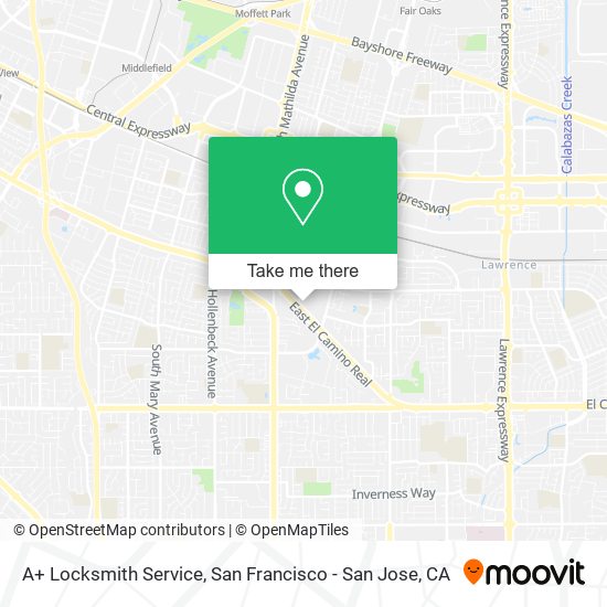 A+ Locksmith Service map