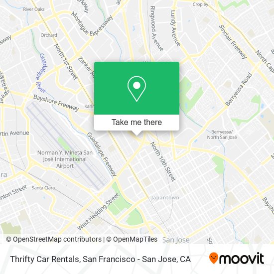Mapa de Thrifty Car Rentals