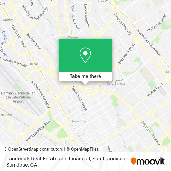Landmark Real Estate and Financial map