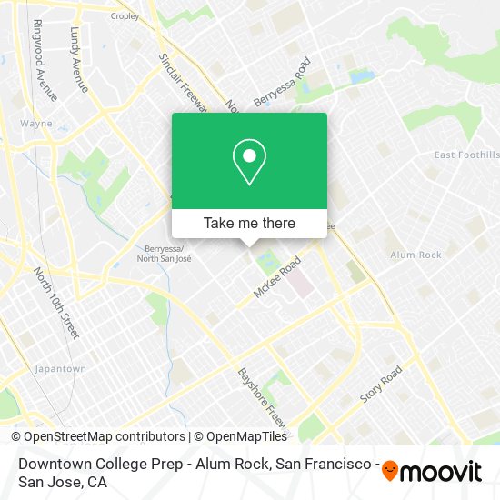 Downtown College Prep - Alum Rock map