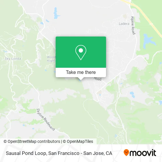 Mapa de Sausal Pond Loop