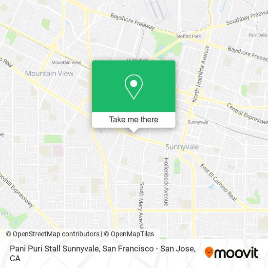 Pani Puri Stall Sunnyvale map