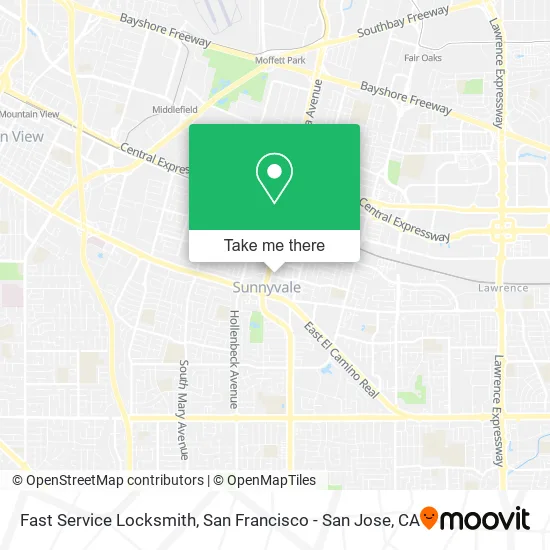 Mapa de Fast Service Locksmith
