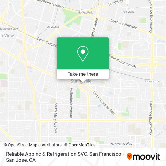 Mapa de Reliable Applnc & Refrigeration SVC