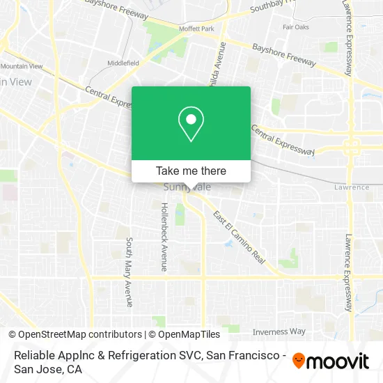 Mapa de Reliable Applnc & Refrigeration SVC