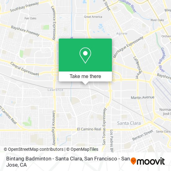 Bintang Badminton - Santa Clara map