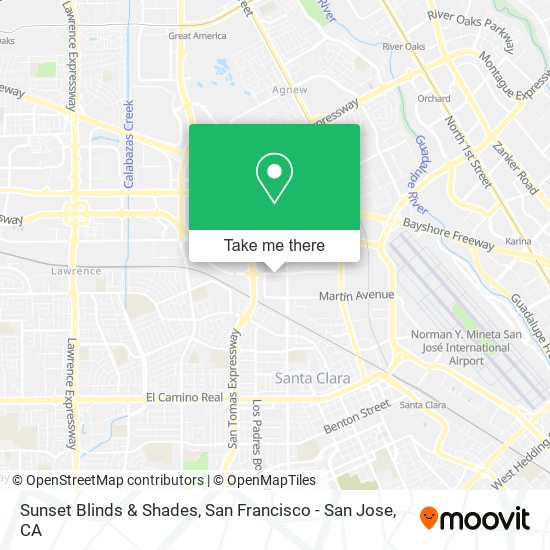 Mapa de Sunset Blinds & Shades