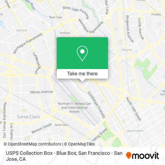 USPS Collection Box - Blue Box map