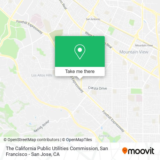 Mapa de The California Public Utilities Commission