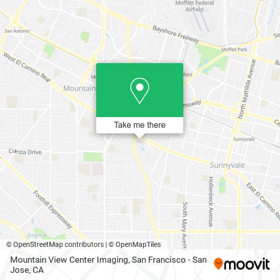 Mountain View Center Imaging map