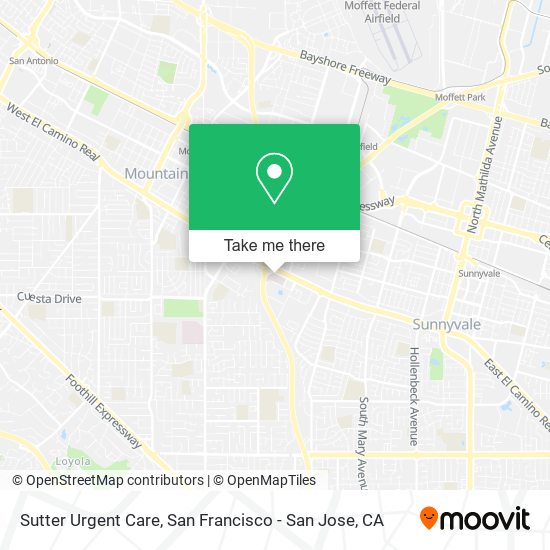 Sutter Urgent Care map