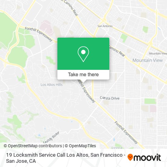 Mapa de 19 Locksmith Service Call Los Altos