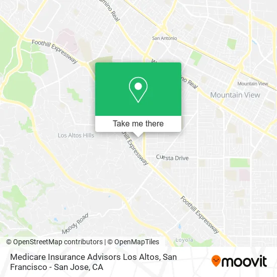 Medicare Insurance Advisors Los Altos map