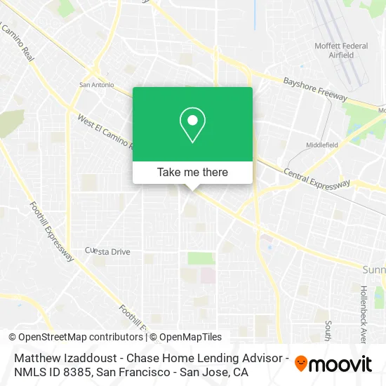 Matthew Izaddoust - Chase Home Lending Advisor - NMLS ID 8385 map