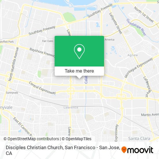 Disciples Christian Church map
