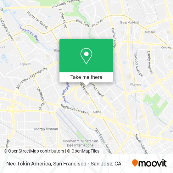 Nec Tokin America map